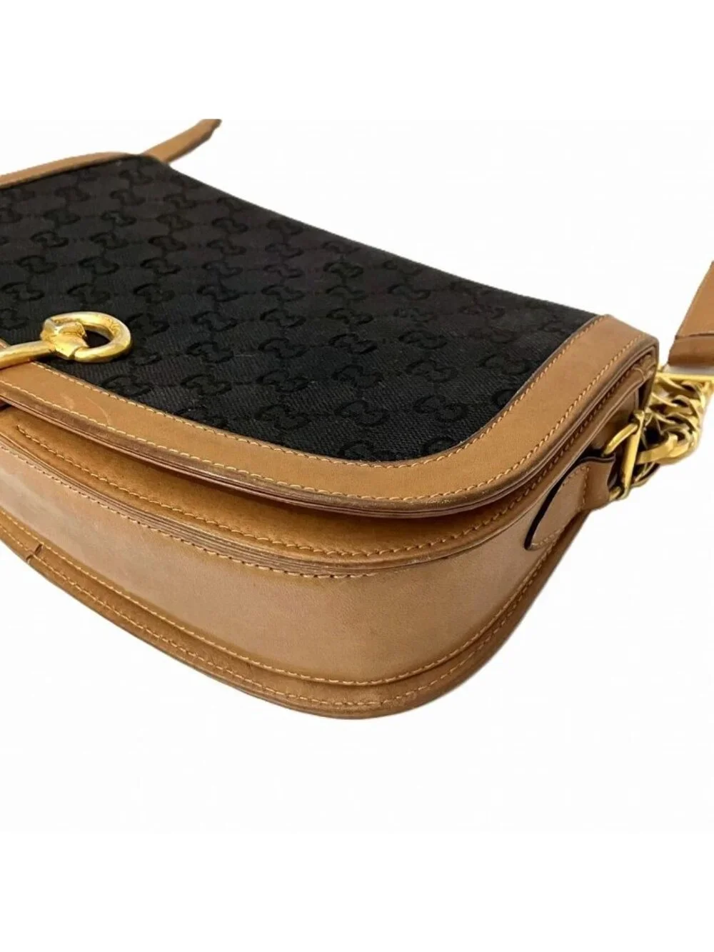 Gucci Horsebit GG Shoulder Bag Canvas Leather - Picture 8 of 9